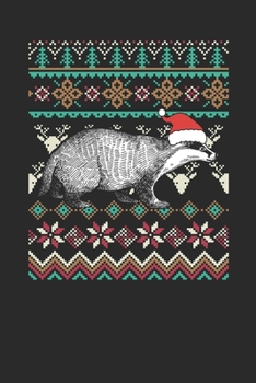 Paperback Christmas Sweater - Badger: Blank Lined Notebook / Journal (6 X 9 -120 Pages) - Ugly Christmas Gift Idea Book