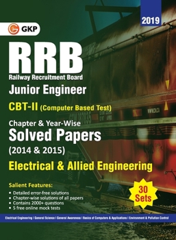 Paperback RRB 2019 - Junior Engineer CBT II 30 Sets: Chapter-Wise & Year-Wise solved Papers (2014 & 2015) - Electrical & Allied Engineering Book