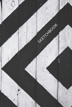 Sketchbook: Black and White Wooden Board Sketchbook 6x9 Inches 100 Pages for Drawing, Doodling or Sketching Lovely Gift Idea for kids