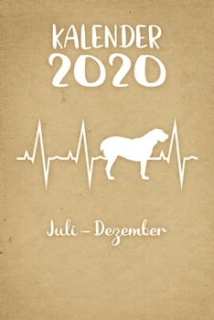 Kalender 2020: Beiger Tageskalender Alabai Herzschlag Hunde 2. Halbjahr Juli Dezember ca DIN A5 weiß über 190 Seiten