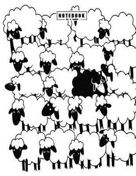 Paperback Notebook: Black sheep cover and Dot Graph Line Sketch pages, Extra large (8.5 x 11) inches, 110 pages, White paper, Sketch, Draw Book