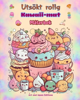 Paperback Utsökt rolig Kawaii-mat Målarbok Söta kawaii-designer för matälskare: Kawaii Art-bilder av en härlig värld av mat för avkoppling och kreativitet [Swedish] Book