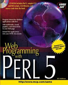 Hardcover Web Programming with Perl 5 [With CDROM] Book