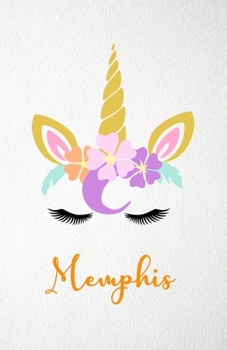 Memphis A5 Lined Notebook 110 Pages: Funny Blank Journal For Lovely Magical Unicorn Face Dream Family First Name Middle Last Surname. Unique Student ... Composition Great For Home School Writing