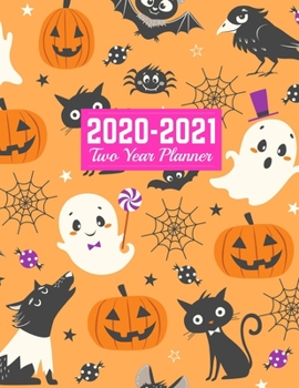 Paperback 2020-2021 Two Year Planner: Cute Calendar Year Vision Planner (January 2020 - December 2021) - Monthly and Weekly Schedule Organizer and Journal - Book