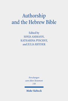 Hardcover Authorship and the Hebrew Bible Book