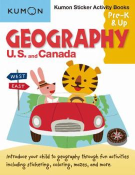 Paperback Kumon Sticker Activity Books: Geography U.S. and Canada Book