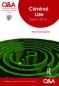 Paperback Q&A Criminal Law 2009-2010 (Questions and Answers) Book