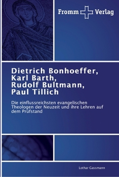 Paperback Dietrich Bonhoeffer, Karl Barth, Rudolf Bultmann, Paul Tillich [German] Book
