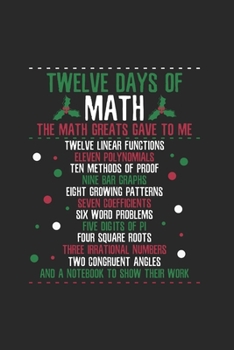 Paperback Christmas 12days of Math Notebook: Notebook / 6x9 Zoll / 120 dotted Pages Book