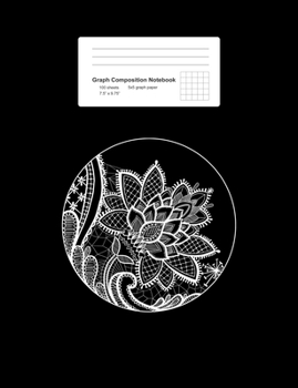 Paperback Graph Composition Notebook: Math, Physics, Science Exercise Book - Lotus Flower Mandala Retro Geometric Pattern Meditation Gift - Black 5x5 Graph Book
