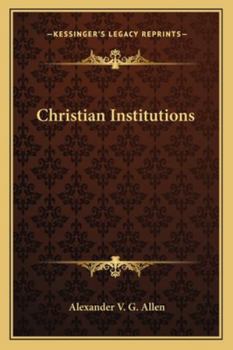 Paperback Christian Institutions Book