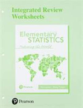 Paperback Worksheets for Elementary Statistics: Picturing the World with Integrated Review Book