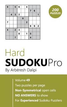 Paperback Hard Sudoku Pro: Book for Experienced Puzzlers (200 puzzles) Vol. 49 Book