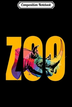 Composition Notebook: Zoo Rhino Rhinoceros Kids Boys Girls Men Women Gift Premium  Journal/Notebook Blank Lined Ruled 6x9 100 Pages