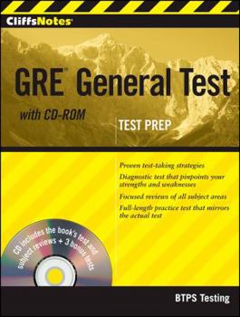 Paperback Cliffsnotes GRE General Test [With CDROM] Book