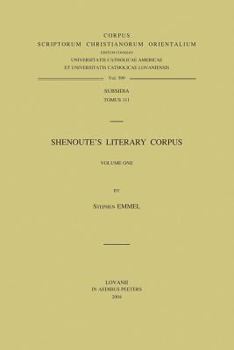 Paperback Shenoute's Literary Corpus. Volume One Book