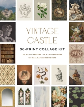 Hardcover Vintage Castle Wall Collage Kit Book