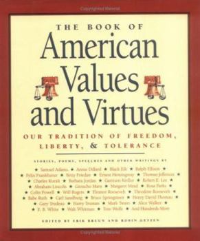 Hardcover The Book of American Values and Virtues Book