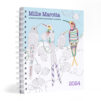 Calendar Millie Marotta 2024 16-Month Coloring Engagement Calendar Book