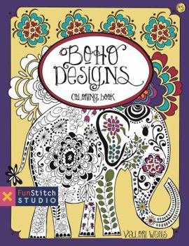 Paperback Boho Designs Coloring Book (Fun Stitch Studio Coloring Book, 5) Book