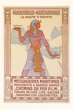 Paperback Vintage Journal Egyptian Pharoah Travel Poster Book