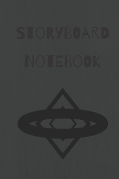 Matte Black Storyboard Notebook: Blank story-board journal for story telling