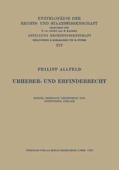 Paperback Urheber- Und Erfinderrecht [German] Book