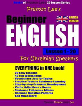 Paperback Preston Lee's Beginner English Lesson 1 - 20 For Ukrainian Speakers (British) Book