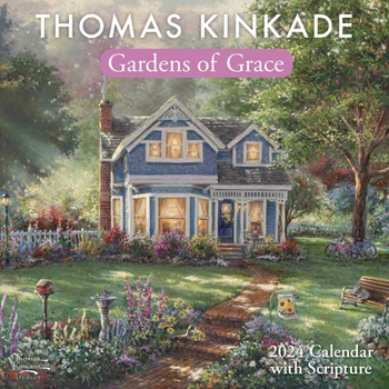 Calendar Thomas Kinkade Gardens of Grace with Scripture 2024 Wall Calendar Book