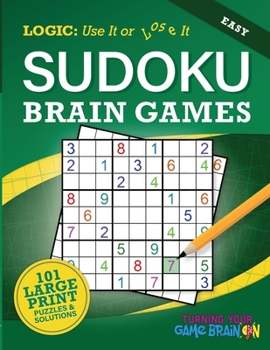 Paperback Easy Sudoku Brain Games [Large Print] Book