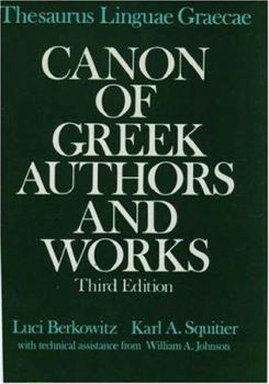 Hardcover Thesaurus Linguae Graecae: Canon of Greek Authors and Works Book