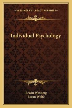 Paperback Individual Psychology Book