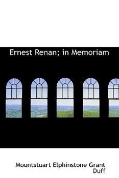 Hardcover Ernest Renan; In Memoriam Book