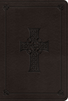 Paperback ESV Value Large Print Compact Bible (Trutone, Charcoal, Celtic Cross Design) [Large Print] Book