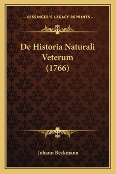 Paperback De Historia Naturali Veterum (1766) [Latin] Book