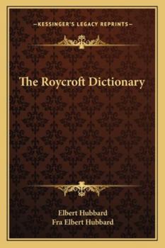 Paperback The Roycroft Dictionary Book