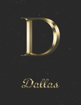 Dallas: 1 Year Daily Planner (12 Months) | Yellow Gold Effect Letter D Initial First Name | 2020 - 2021 | 365 Pages for Planning | January 20 - ... | Plan Each Day, Set Goals & Get Stuff Done