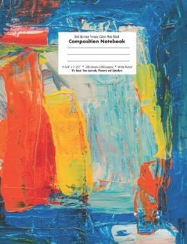 Paperback Bold Abstract Primary Colors Wide Ruled Composition Notebook Book