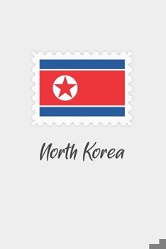 Paperback North Korea flag minimalist notebook: Country national flag travel journal notebook Book