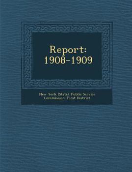 Paperback Report: 1908-1909 Book