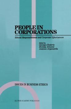 Paperback People in Corporations: Ethical Responsibilities and Corporate Effectiveness Book