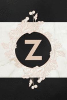 Paperback Z Monogram Journal: Lined Journal / Notebook - Personalized Initial Z Monogrammed Journal for Women - Cute Rose Gold Berries on Stylish Ma Book