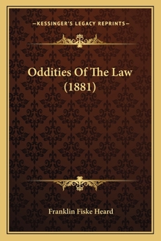 Paperback Oddities of the Law (1881) Book