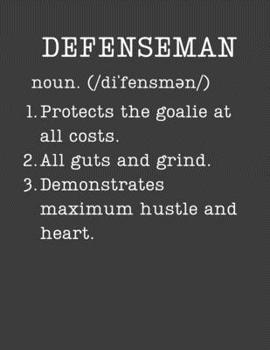 Paperback Defenseman: Hockey Player Gifts - 2020 Weekly Planner: A 52-Week Calendar (Definition, Humor) Book