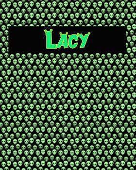 Paperback 120 Page Handwriting Practice Book with Green Alien Cover Lacy: Primary Grades Handwriting Book