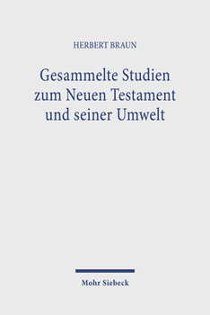 Hardcover Gesammelte Studien Zum Neuen Testament Und Seiner Umwelt [German] Book