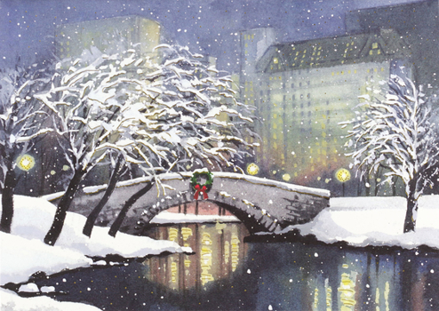 Misc. Snowfall in the Park Deluxe Boxed Holiday Cards Book