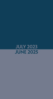 Calendar Blue Duotone Academic July 2023 - June 2025 3.5 X 6.5 2-Year Pocket Planner Book