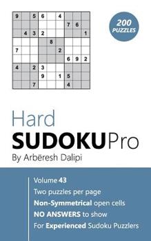 Paperback Hard Sudoku Pro: Book for Experienced Puzzlers (200 puzzles) Vol. 43 Book